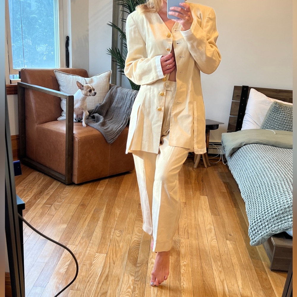 ESCADA Vintage Designer Linen Set